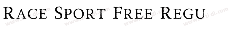 Race Sport Free Regu字体转换